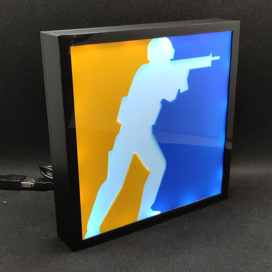 CS 2 LOGO Counter Strike Icon Neon Led Lightbox RGB Gamer Lamp