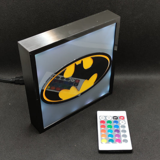 Caixa de luz LED neon BATMAN RGB Lâmpada