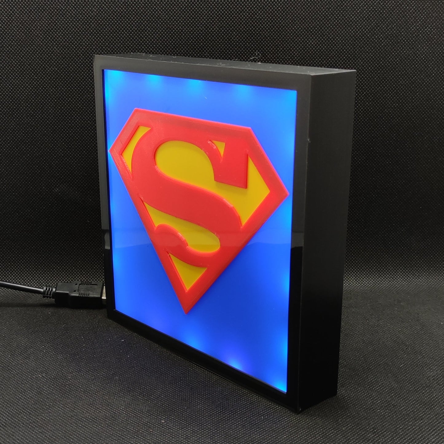 SUPERMAN Neon Led Lightbox Lâmpada RGB