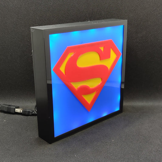 SUPERMAN Neon Led Lightbox Lâmpada RGB