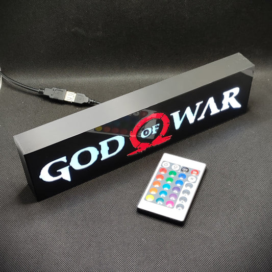 God of War Neon Led Lightbox RGB Gamer Lamp