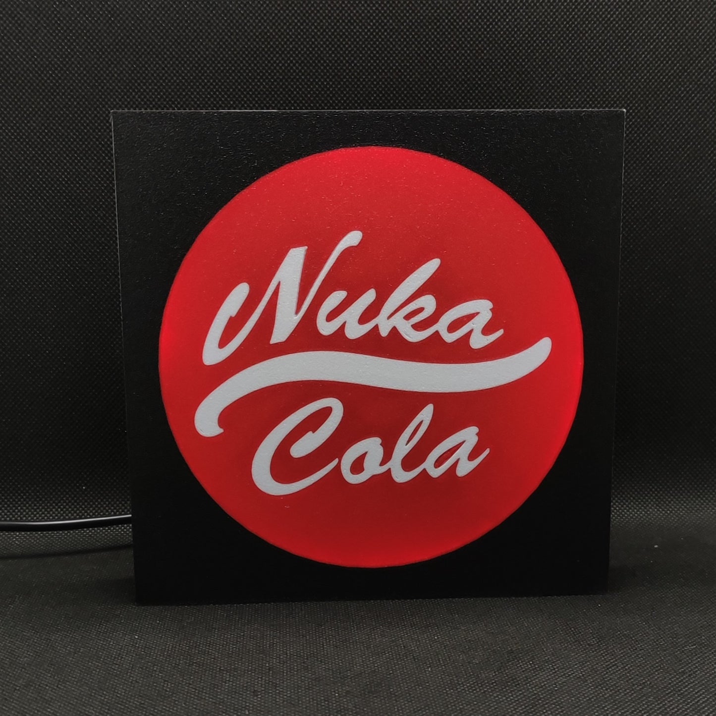 Placa de parede de caixa de luz LED NUKA COLA