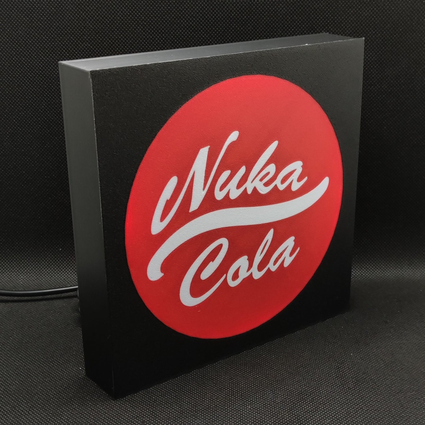 Placa de parede de caixa de luz LED NUKA COLA