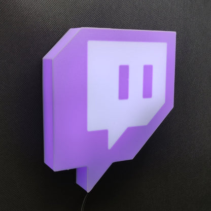 Twitch Logo Led Light Wall Sign