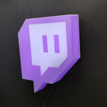 Twitch Logo Led Light Wall Sign