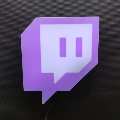 Twitch Logo Led Light Wall Sign