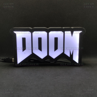 DOOM Led Gaming Light Sign