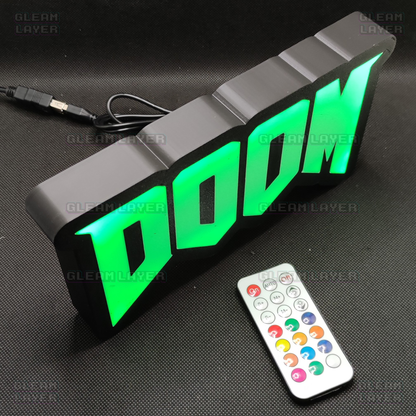 DOOM Led Gaming Light Sign