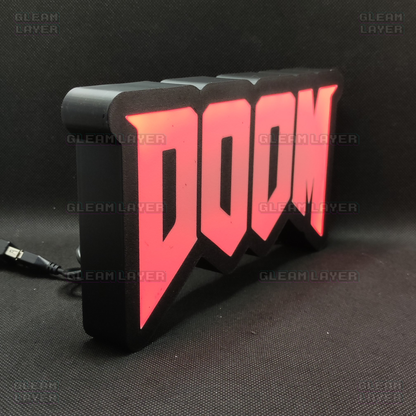 DOOM Led Gaming Light Sign