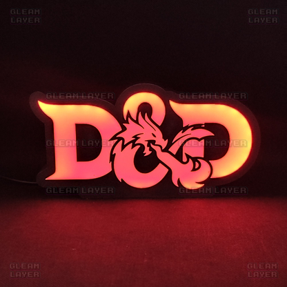 Dungeons & Dragons Led Gaming Light Sign