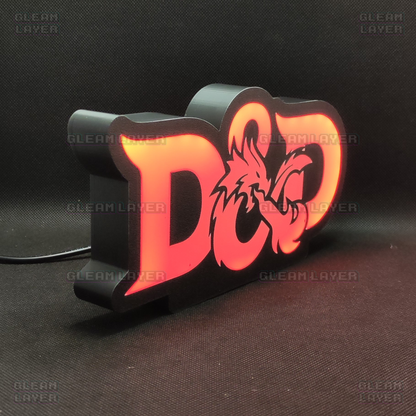 Dungeons & Dragons Led Gaming Light Sign