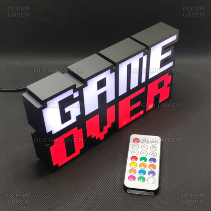 Game Over Led Gaming Light Sign