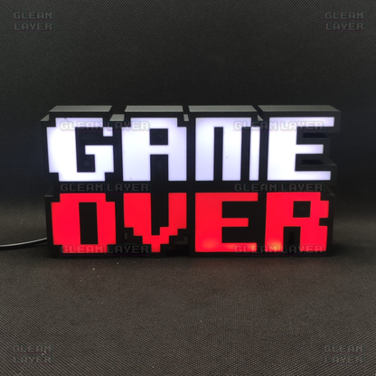 Game Over Led Gaming Light Sign