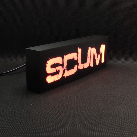 Placa de caixa de luz LED para jogo de sobrevivência SCUM