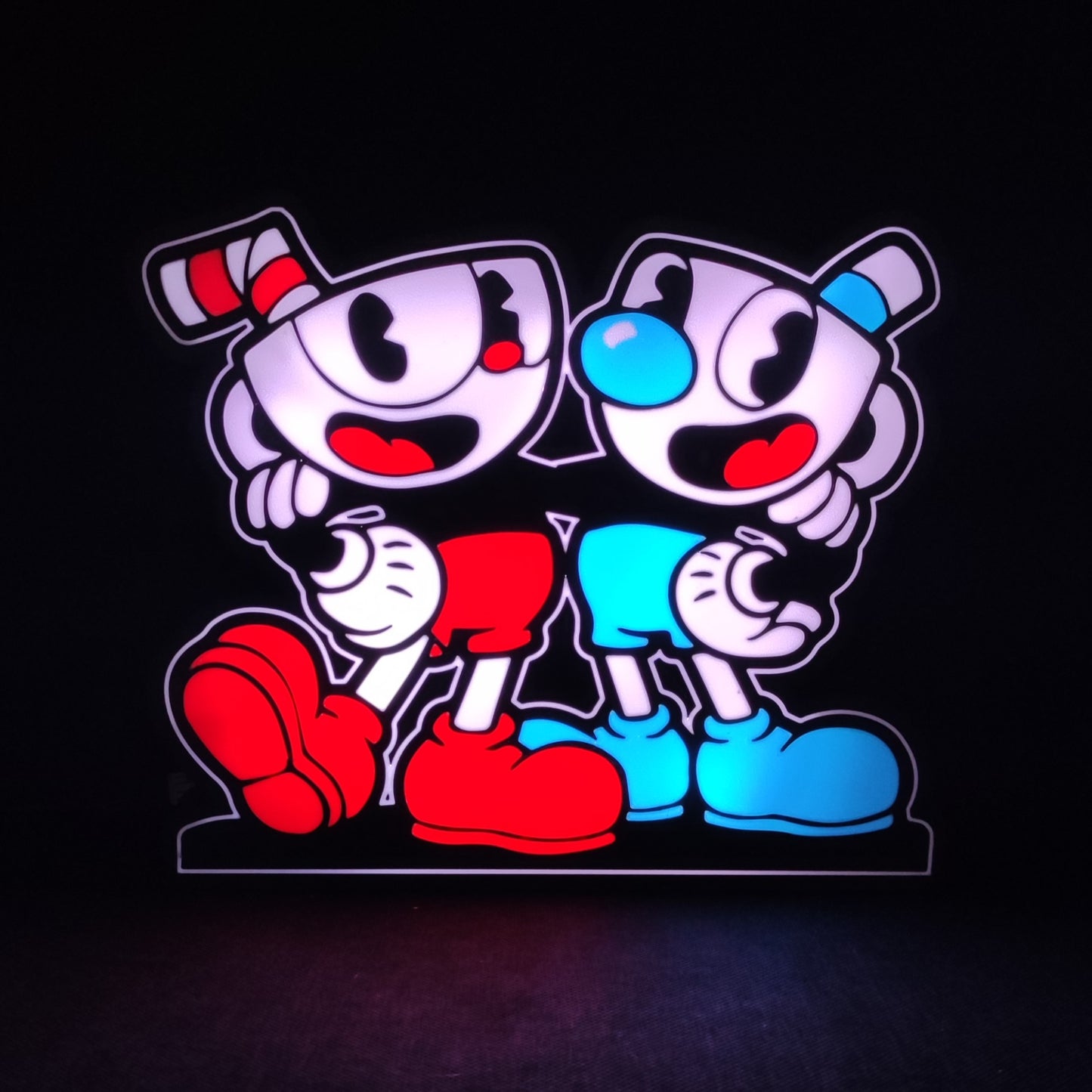 Luminária gamer RGB Cuphead Led Lightbox