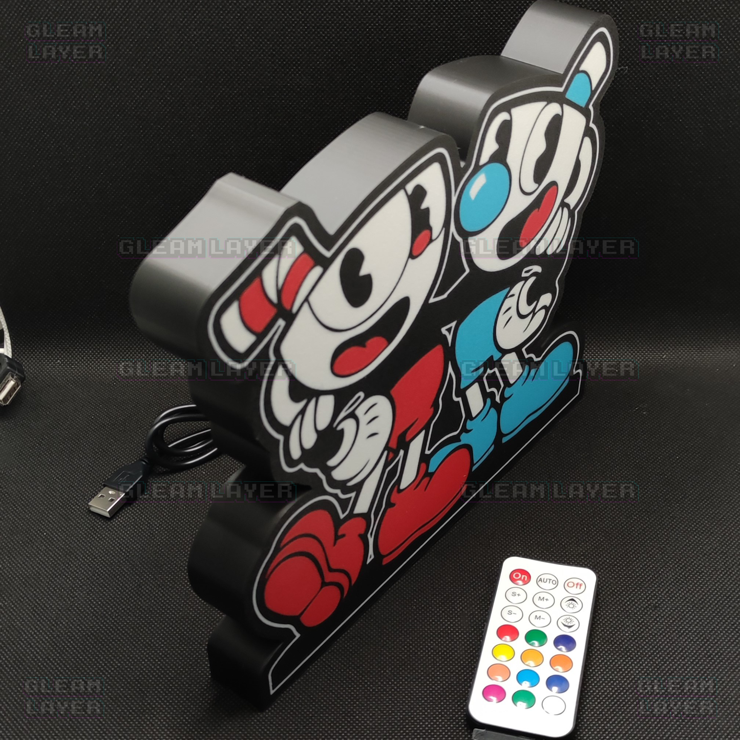 Cuphead Led Gaming Light Sign