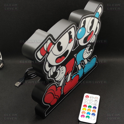 Cuphead Led Gaming Light Sign