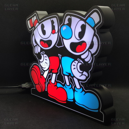 Cuphead Led Gaming Light Sign