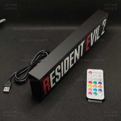 Resident Evil 2 Led Gaming Light Sign