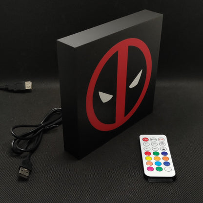 Deadpool Logo Led Light Sign