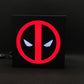 Placa de caixa de luz LED com logotipo do Deadpool