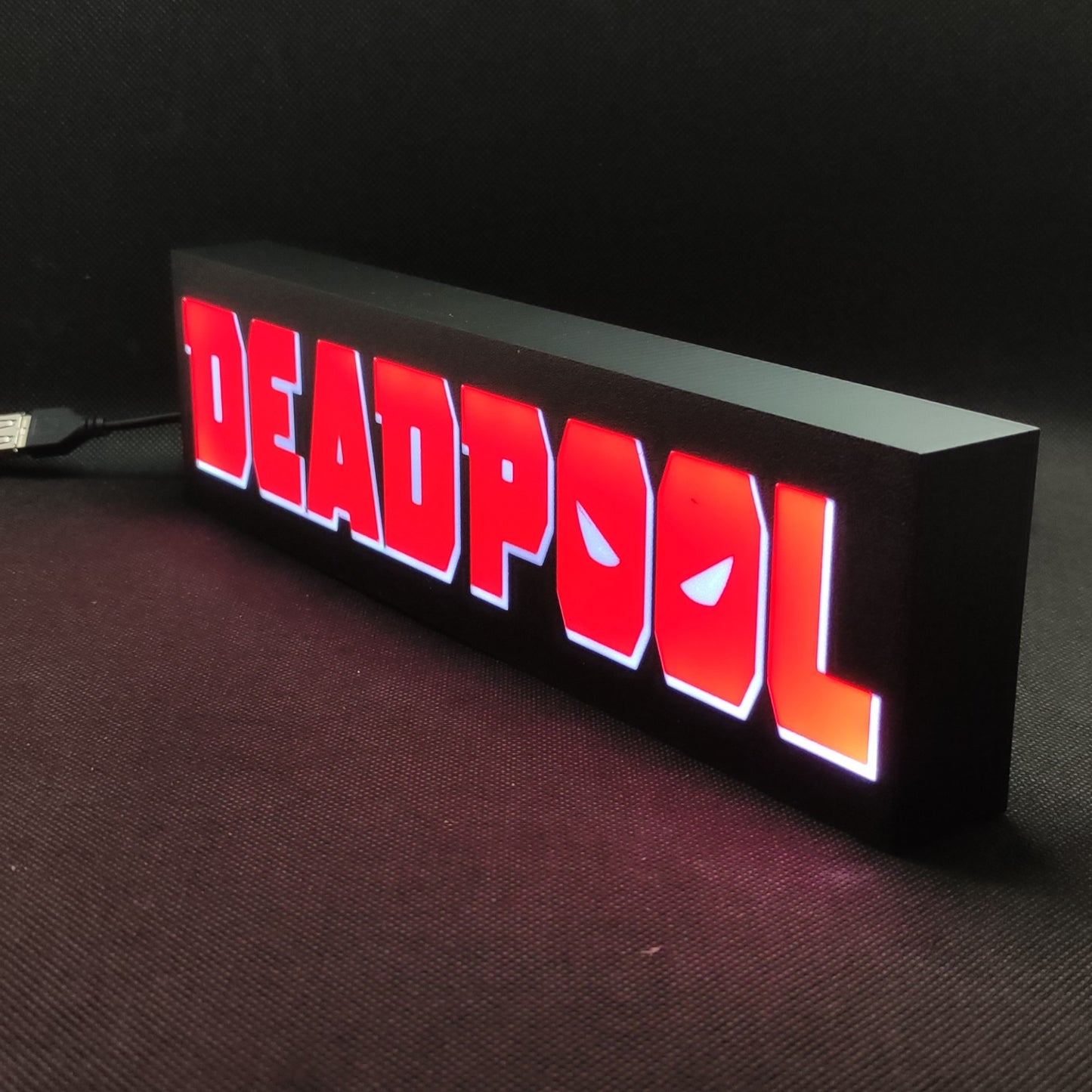 Placa de caixa de luz LED Deadpool