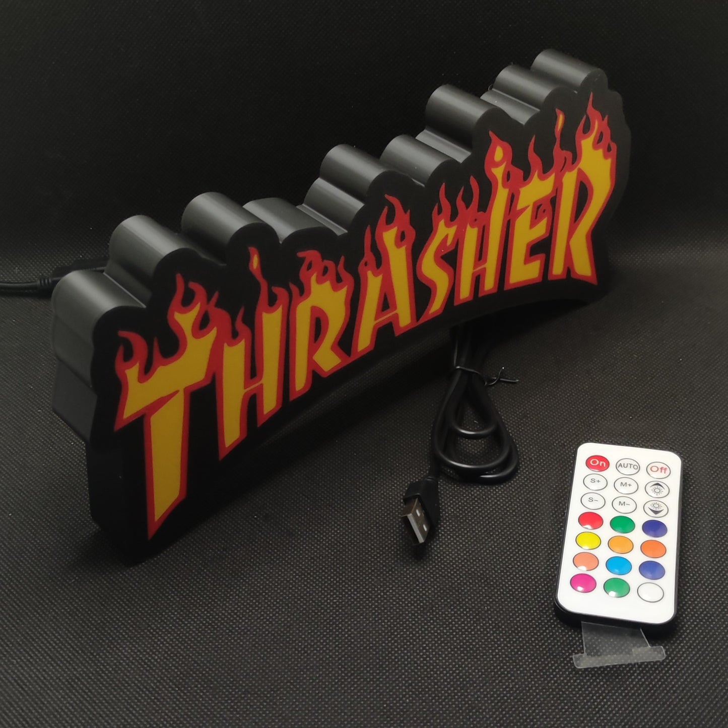 Thrasher Fire LED Leuchtkasten Schild