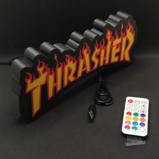 Thrasher Fire Led Lightbox Sign