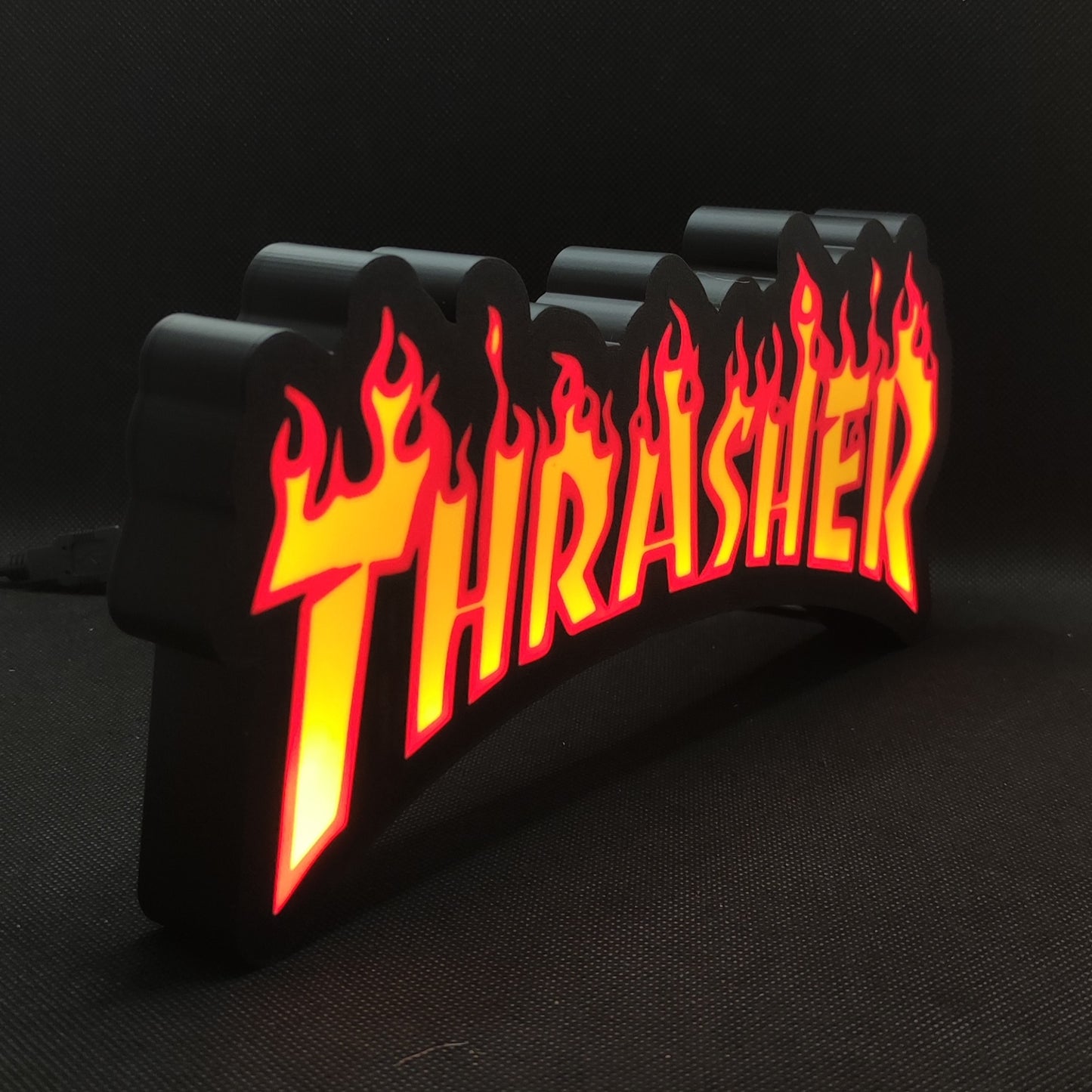 Thrasher Fire Led Light Sign