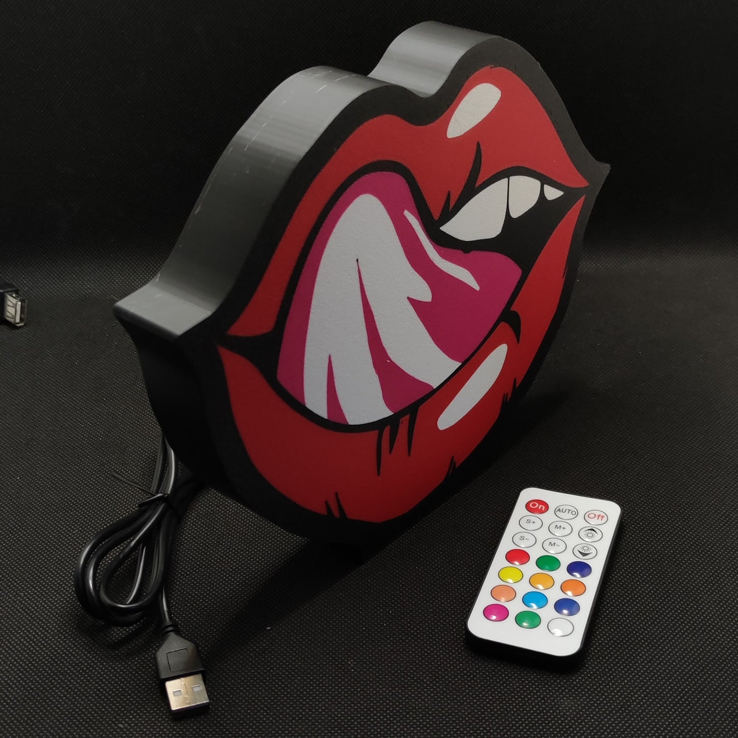 Lips Pop Art LED Light Wall Sign