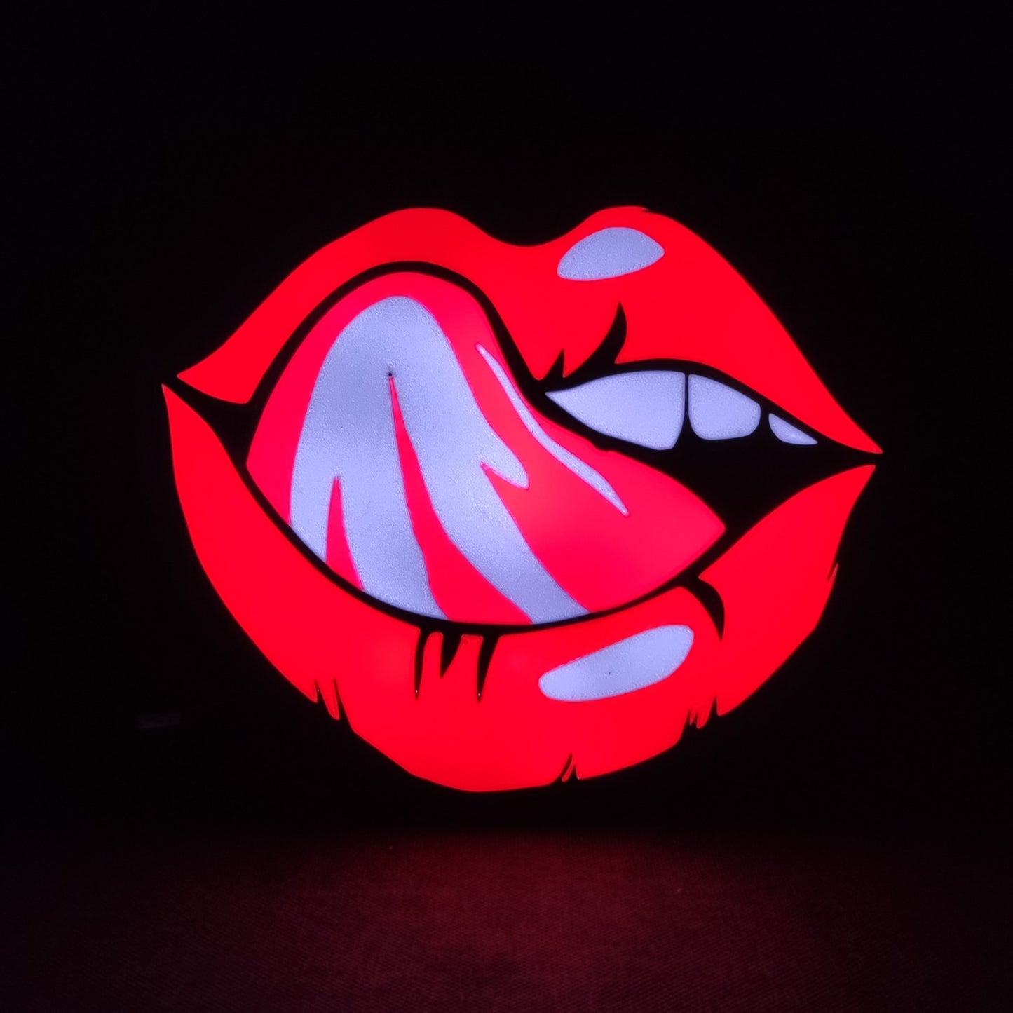 Lips Pop Art LED Light Wall Sign