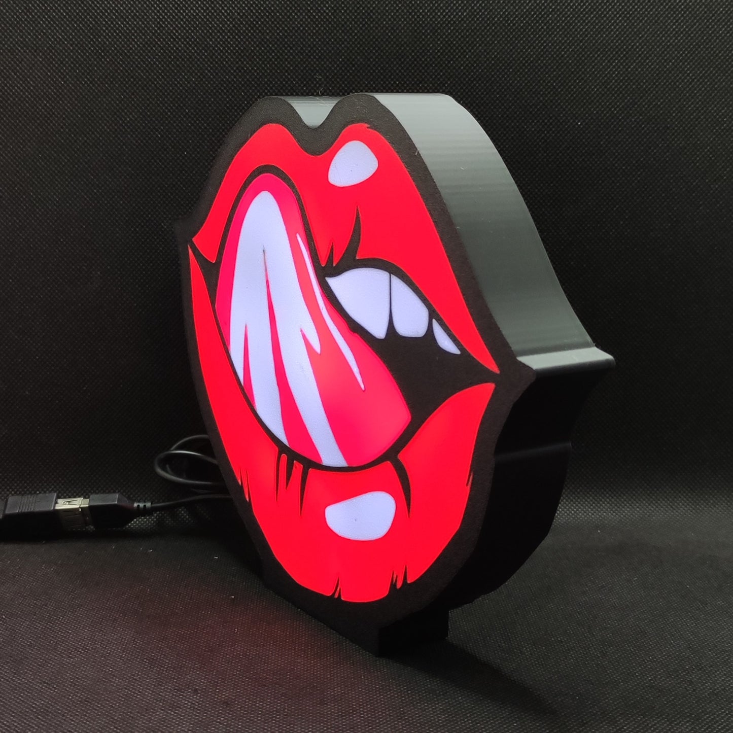 Lips Pop Art LED Light Wall Sign