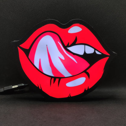 Lips Pop Art LED Light Wall Sign