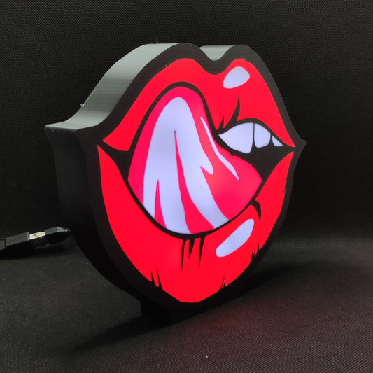 Lips Pop Art LED Light Wall Sign