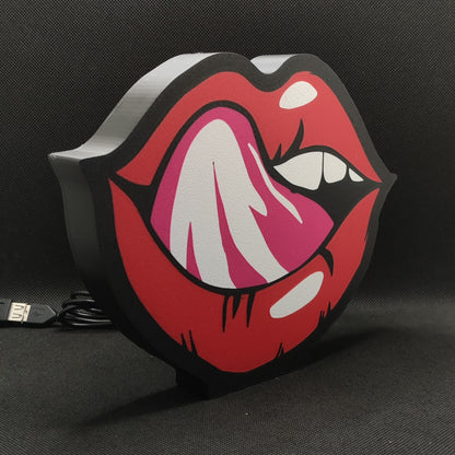 Lips Pop Art LED Light Wall Sign