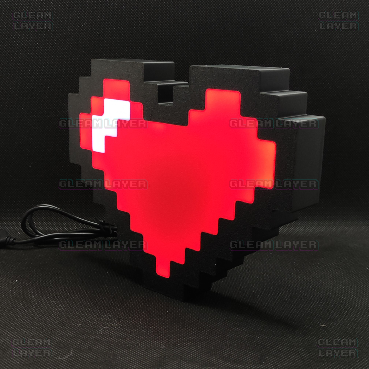 Pixel Heart Led Light Sign