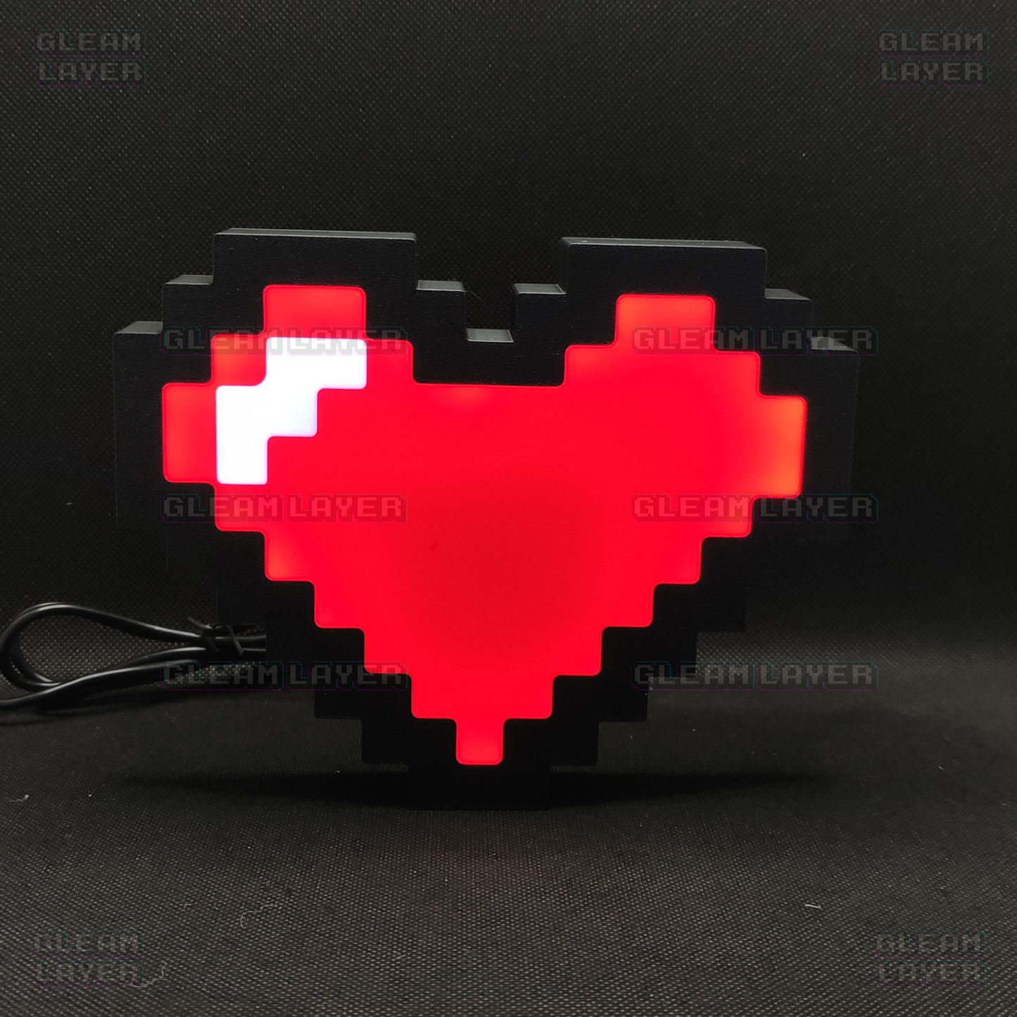 Pixel Heart Led Light Sign