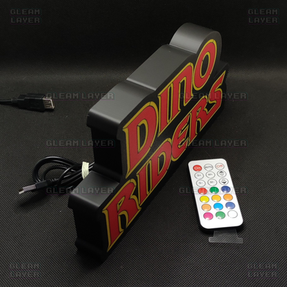 Dino Riders Led Light Sign