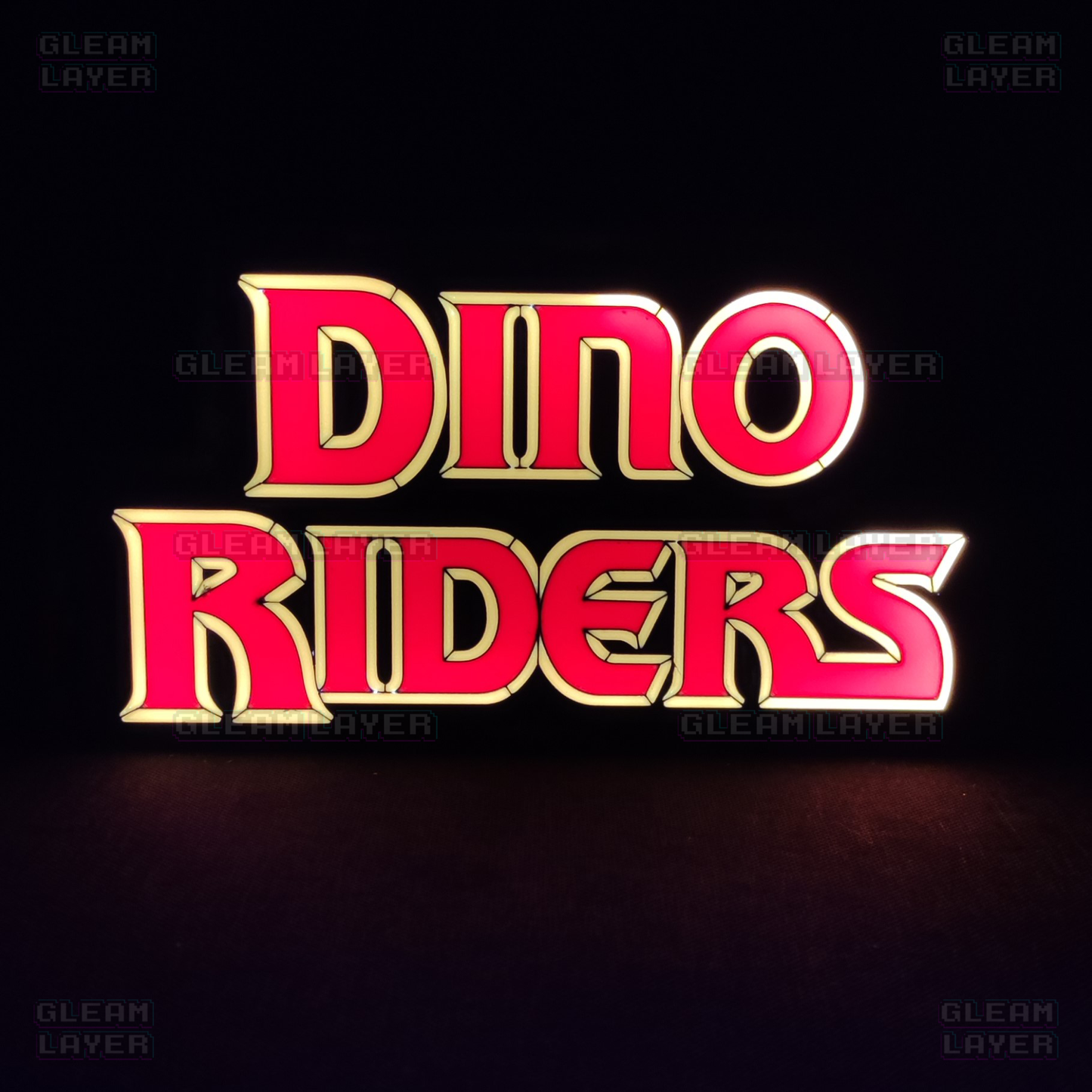 Dino Riders Led Light Sign