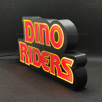 Dino Riders Led Light Sign