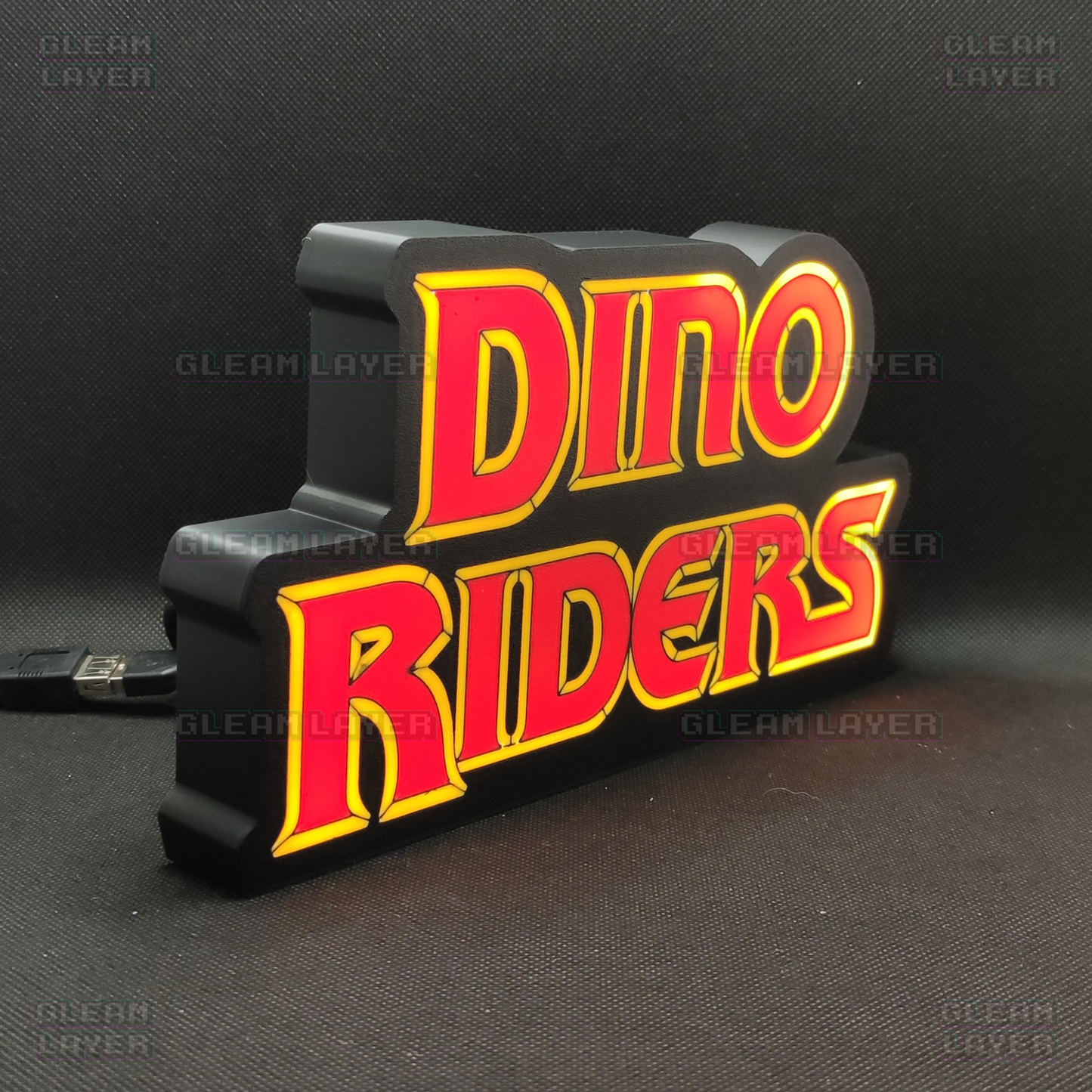 Dino Riders Led Light Sign