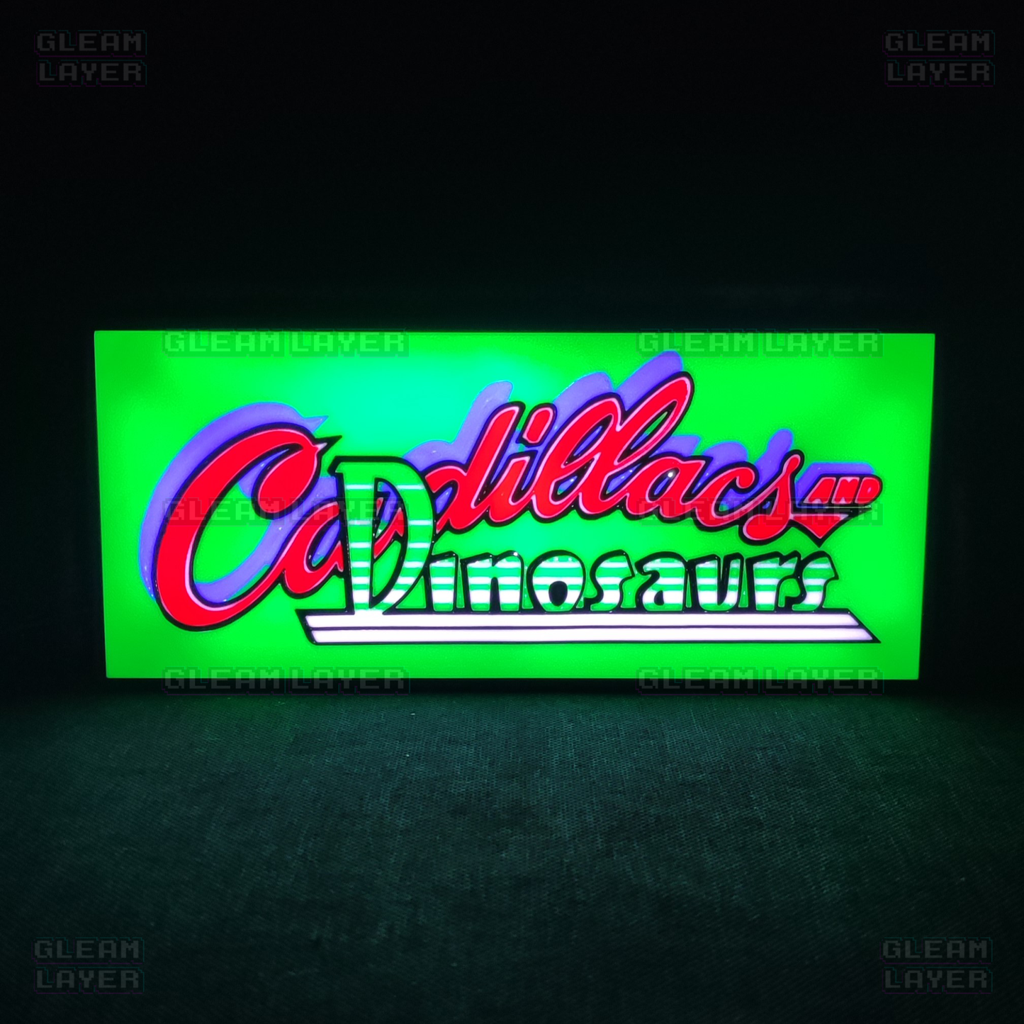 Cadillacs and Dinosaurs Led Gaming Light Sign