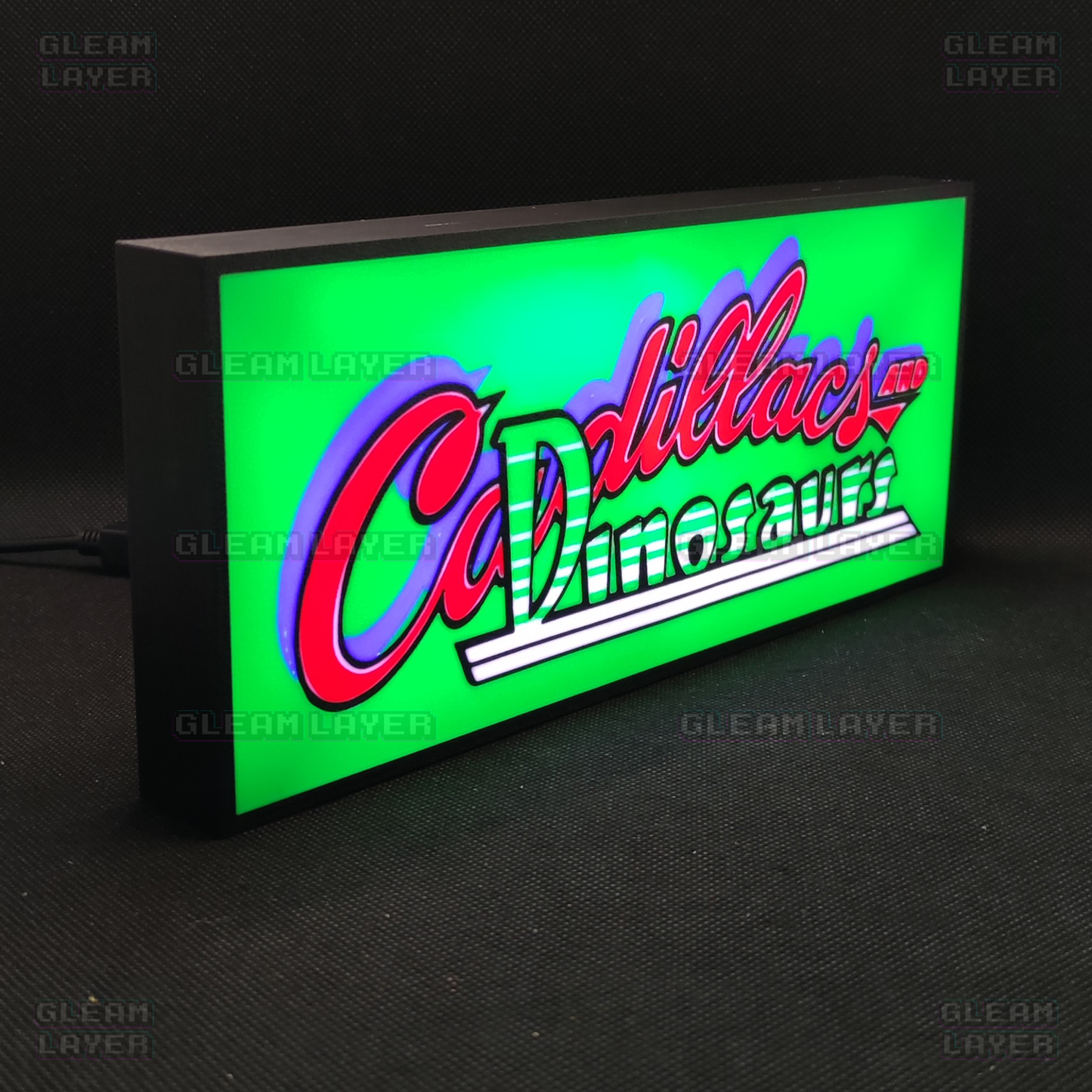 Cadillacs and Dinosaurs Led Gaming Light Sign