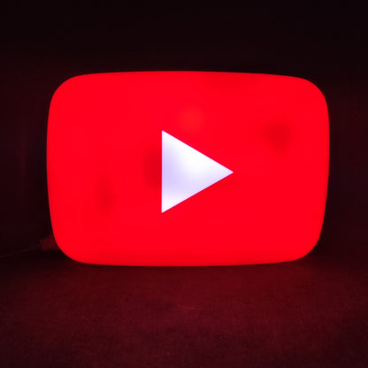 YouTube Red Button Led Light Sign