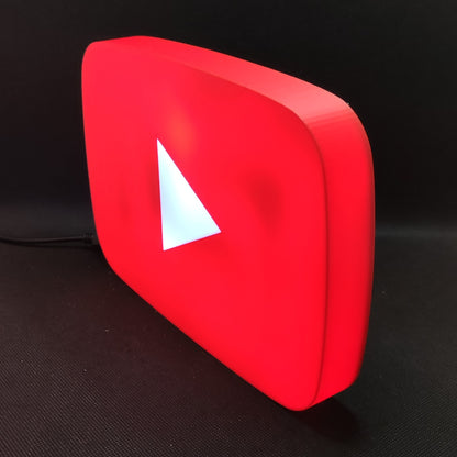 YouTube Red Button Led Light Sign