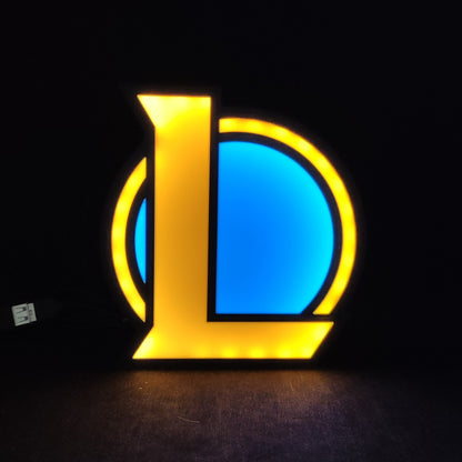 League of Legends Logo Led Gaming Light Sign