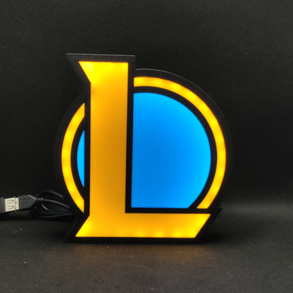 League of Legends Logo Led Gaming Light Sign