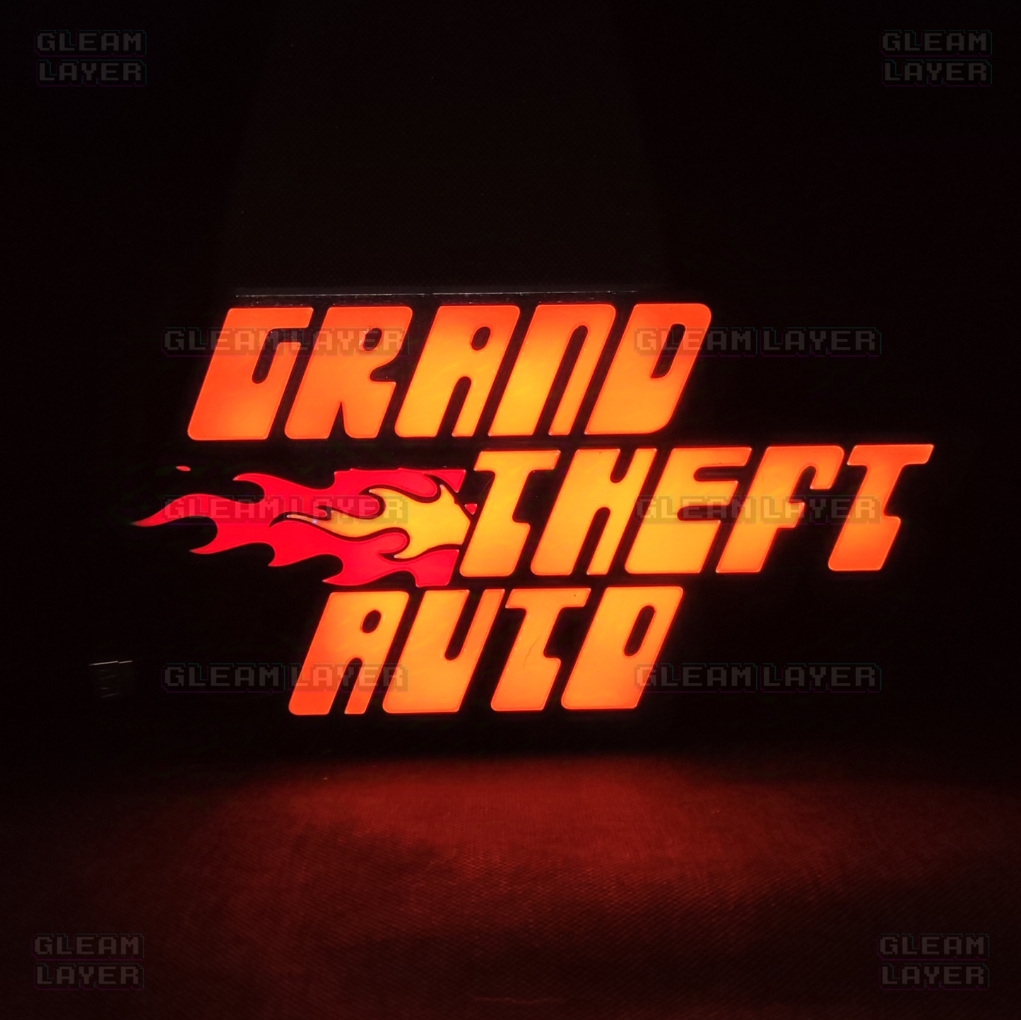 GTA Grand Theft Auto 1997 Logo Led Gaming Light Sign