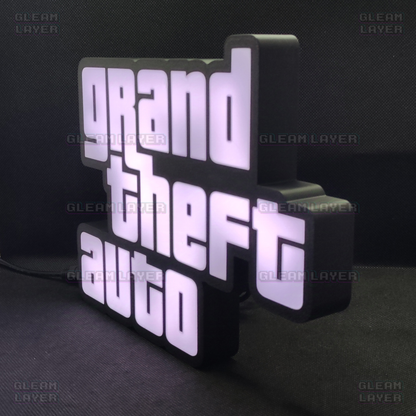 GTA Logo Grand Theft Auto Led Gaming Light Sign