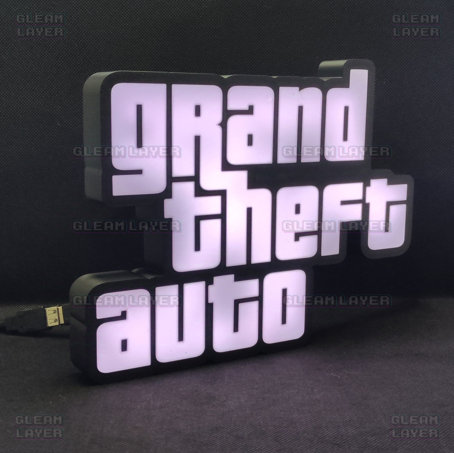 GTA Logo Grand Theft Auto Led Gaming Light Sign